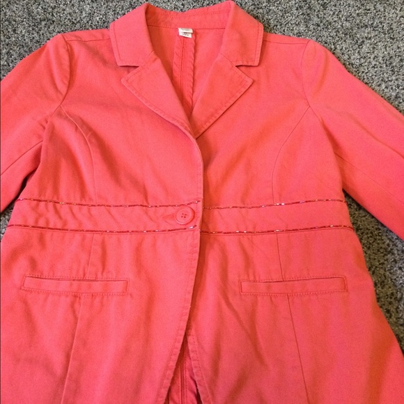 S Old Navy Maternity coral orange blazer - Picture 6 of 14